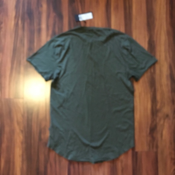 Men Only & Sons Distressed Scalloped T Shirt - Picture 4 of 4